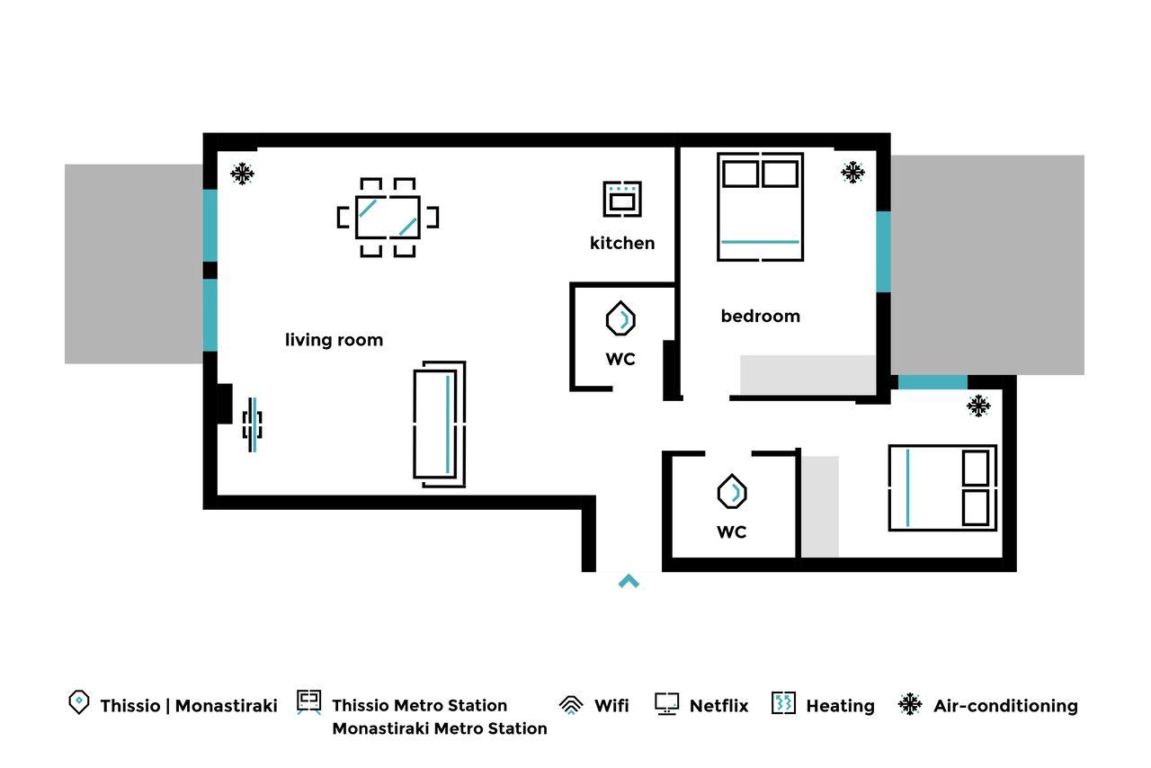 Stylish And Spacious 2Bd - Thiseio By Upstreet Athen Exterior foto